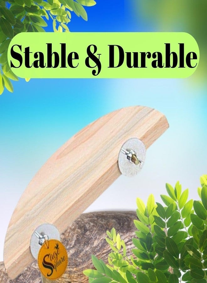 Sage Square Natural Wood Semi Platform 8.5 Inche - A Perfect Perch & Playground for Your Feathered Friend,Promote Physical & Mental Well-Being, Create a Natural Habitat for Your Beloved Bird - Image 3